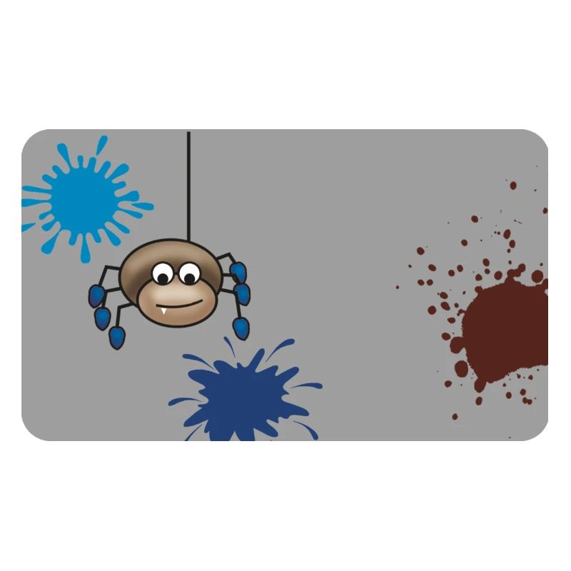 Farbklecks Monster Spinne grau