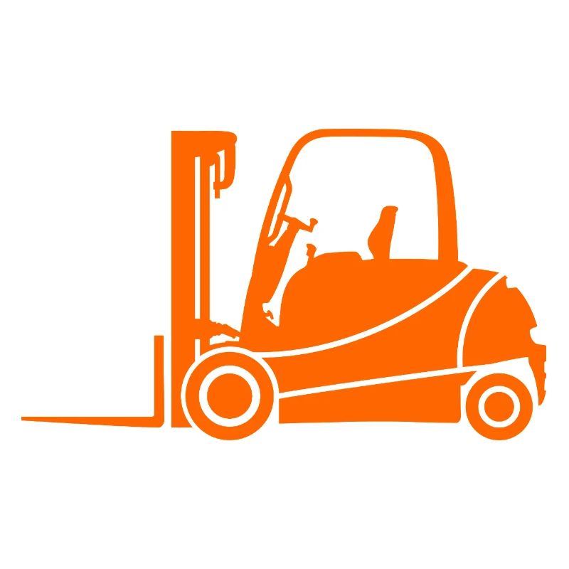 Forklift Silhouette: Transport & Forklift Driver