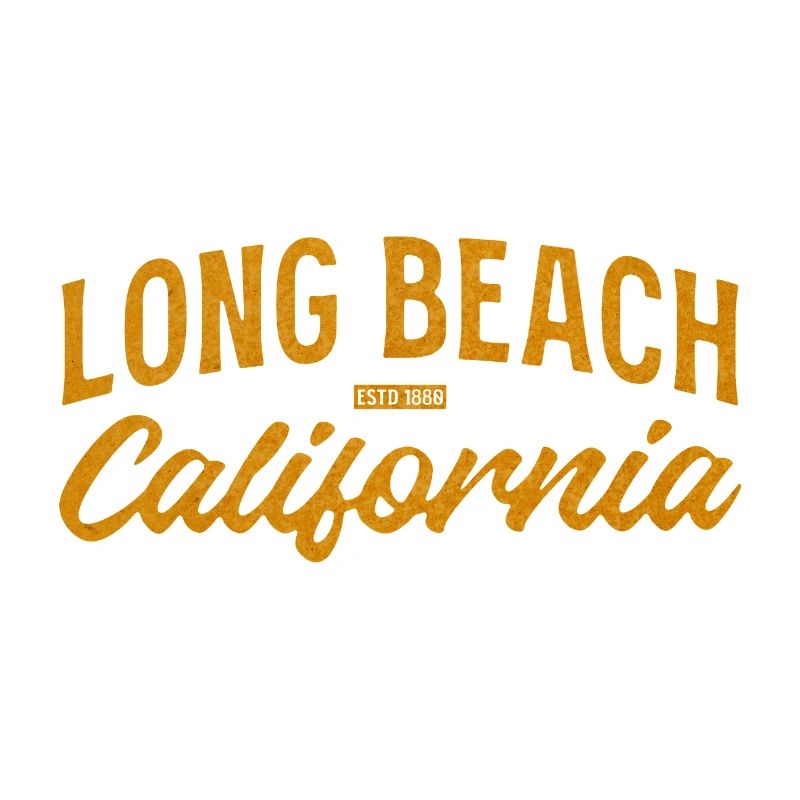 Long Beach California Retro Logo