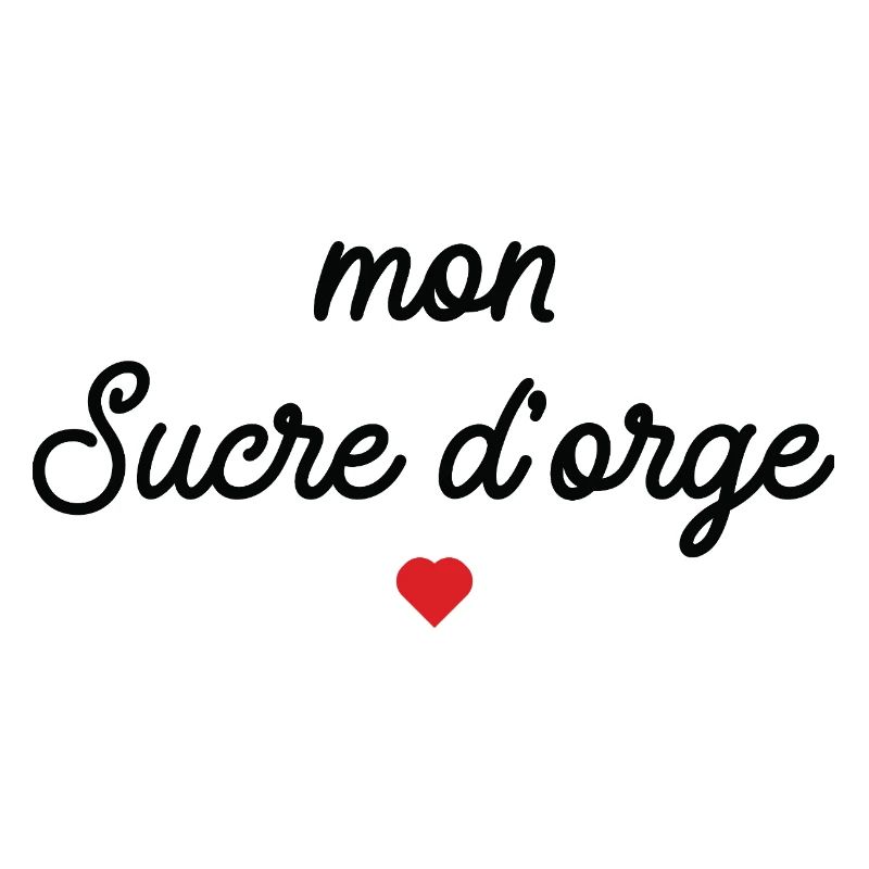 Mon Sucre d'Orge Script Cœur Rouge