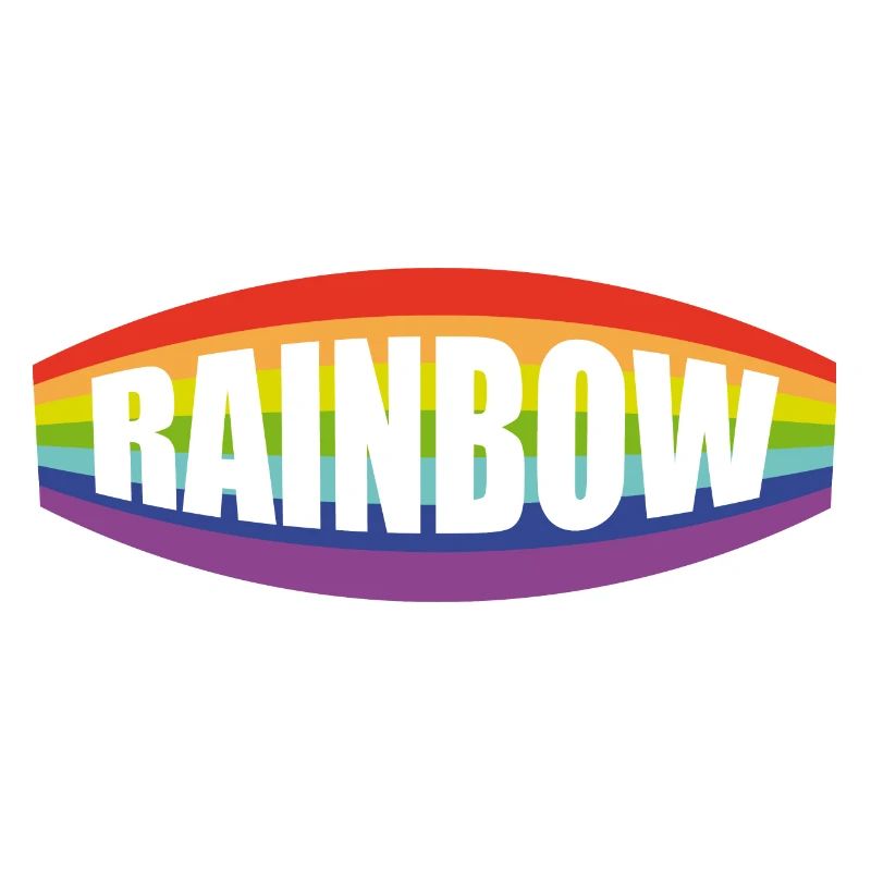 Rainbow lettering Pochette