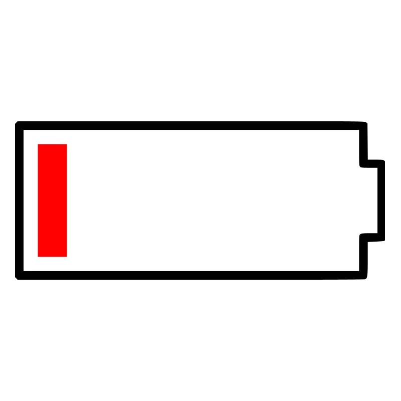 Battery Empty Icon | Funny statement for tired
