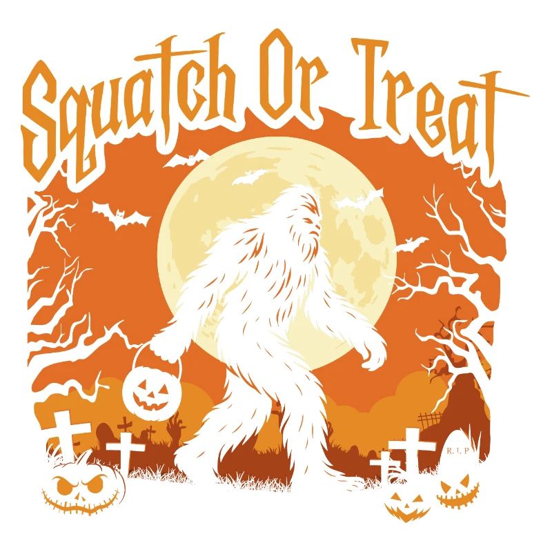 Kniebeugen oder Leckerli Spooky Bigfoot Halloween