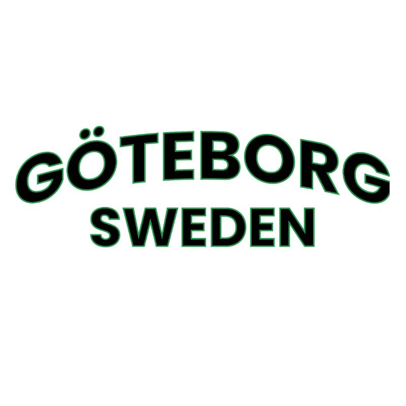 Conception du texte néon vert de Goteborg