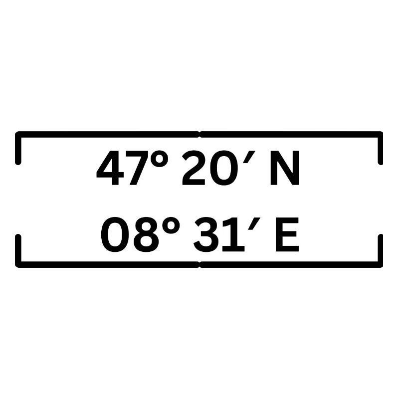 Coordinates Kreis 2 Zurich Minimalist