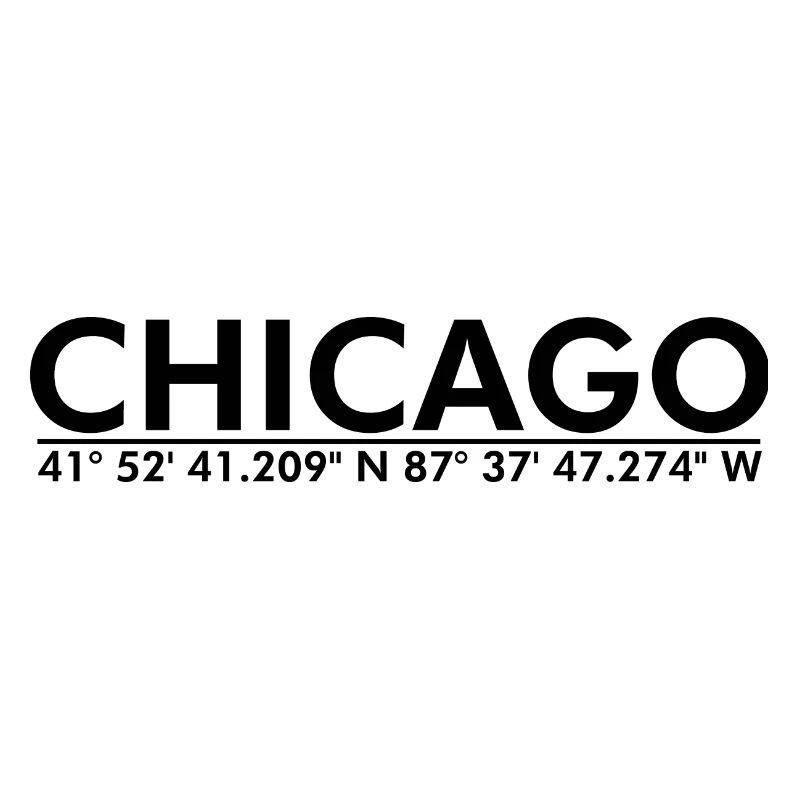 Chicago Coordinates Conception de T-shirts