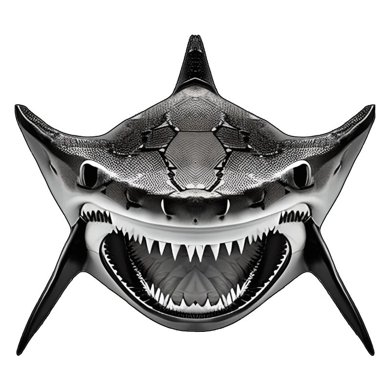 Requin avec la gueule ouverte