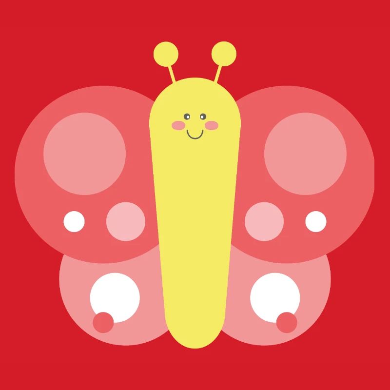 Tender and stylized butterfly