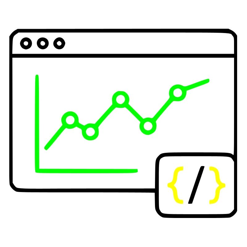 Web Analyse Chart Coding Browser Vektor