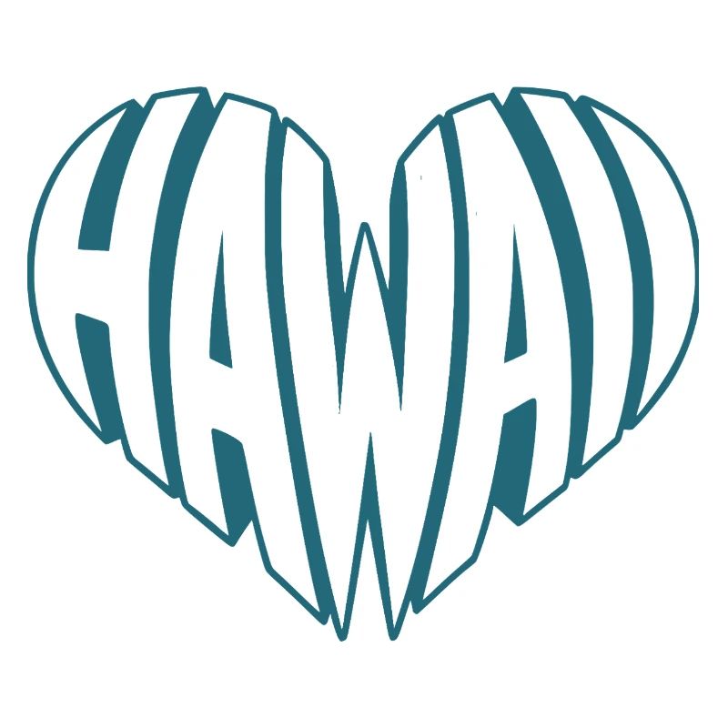 Hawaï, Hawaï Angular HeartTypo Design