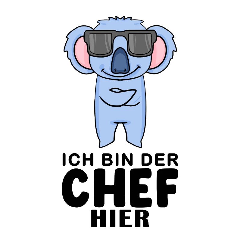 Chef Spruch mit Koala Motiv