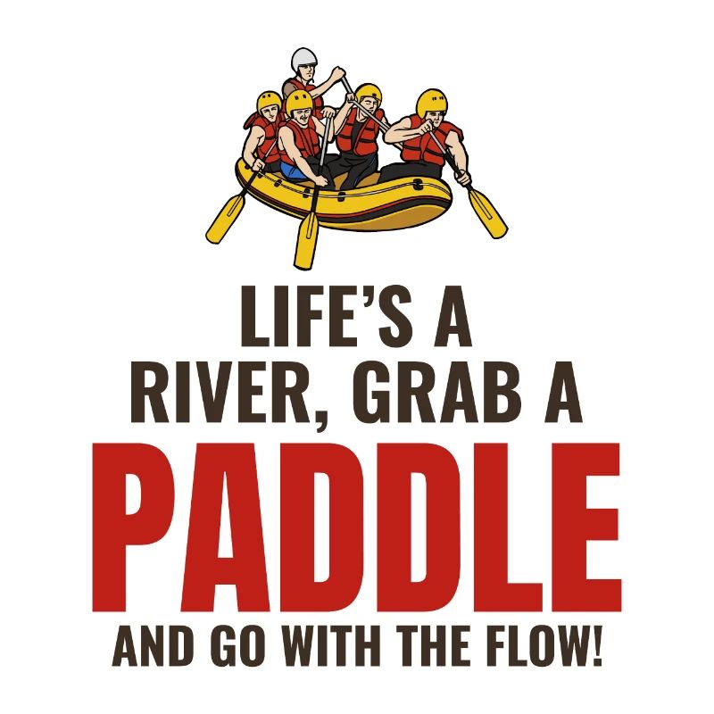 Rafting Team Raft Eau Vive Rafter Paddle Drôle