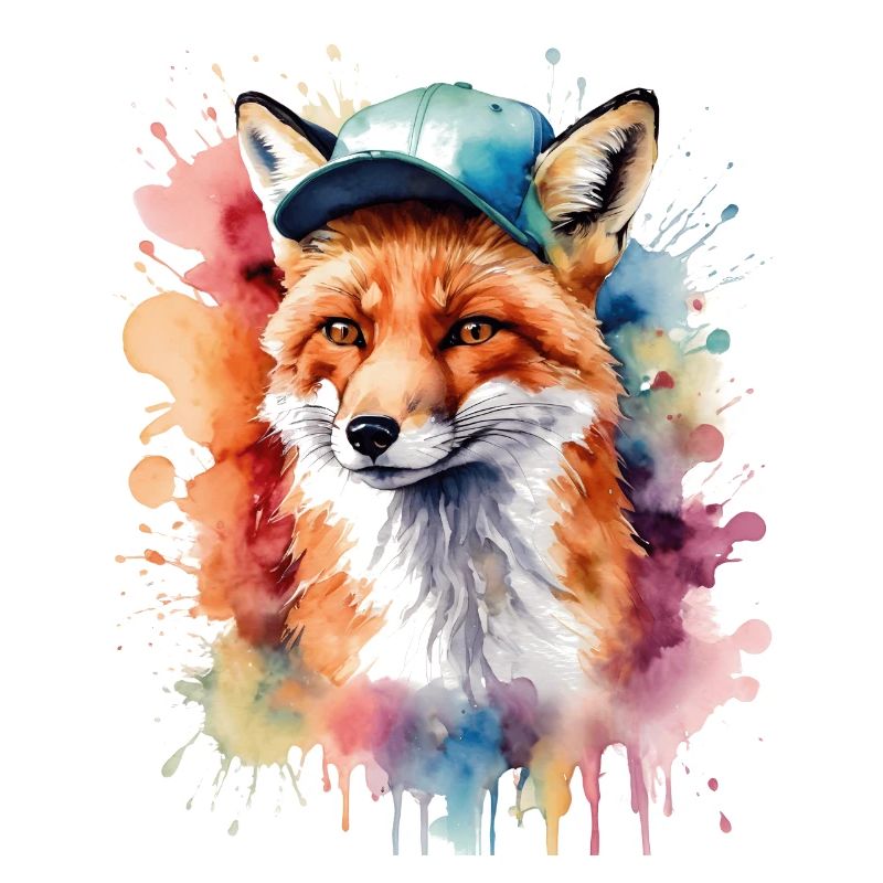 Fuchs Snapback Cap Cool Tier Design Print