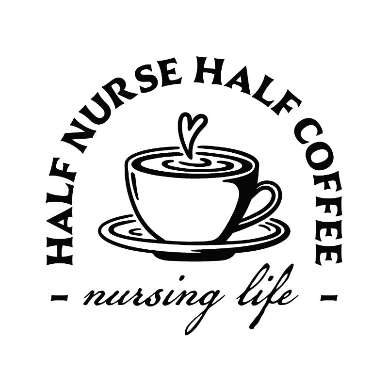 Halb Krankenschwester, halb Kaffee Humor Krankenschwester Kaffee