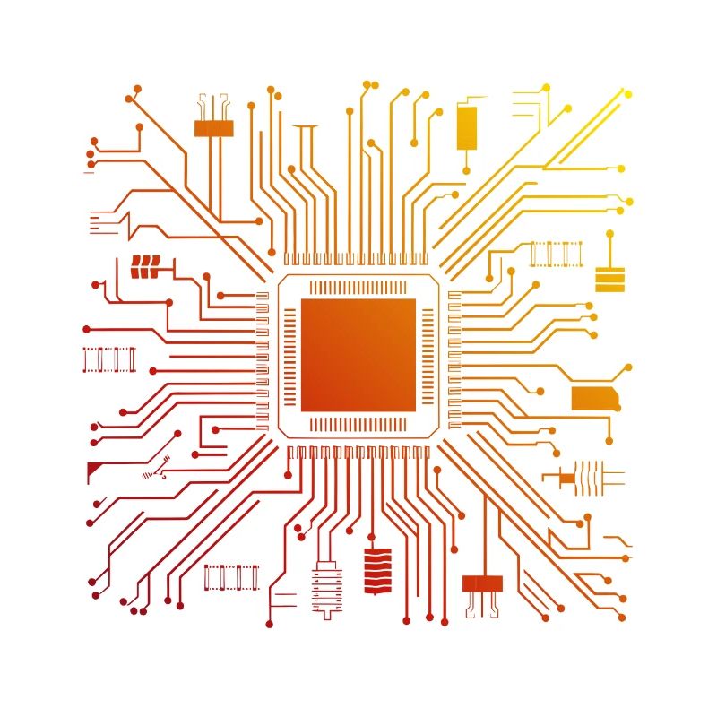 Carte mère d’ordinateur technique Micropuce abstraite