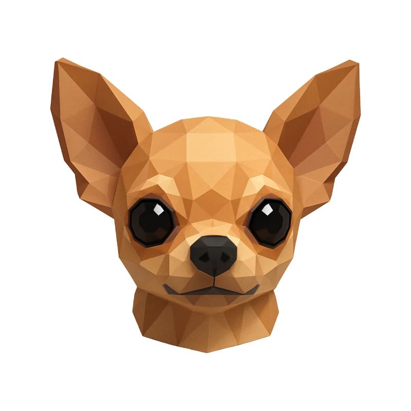 Chihuahua mignon - Conception de chien polygone