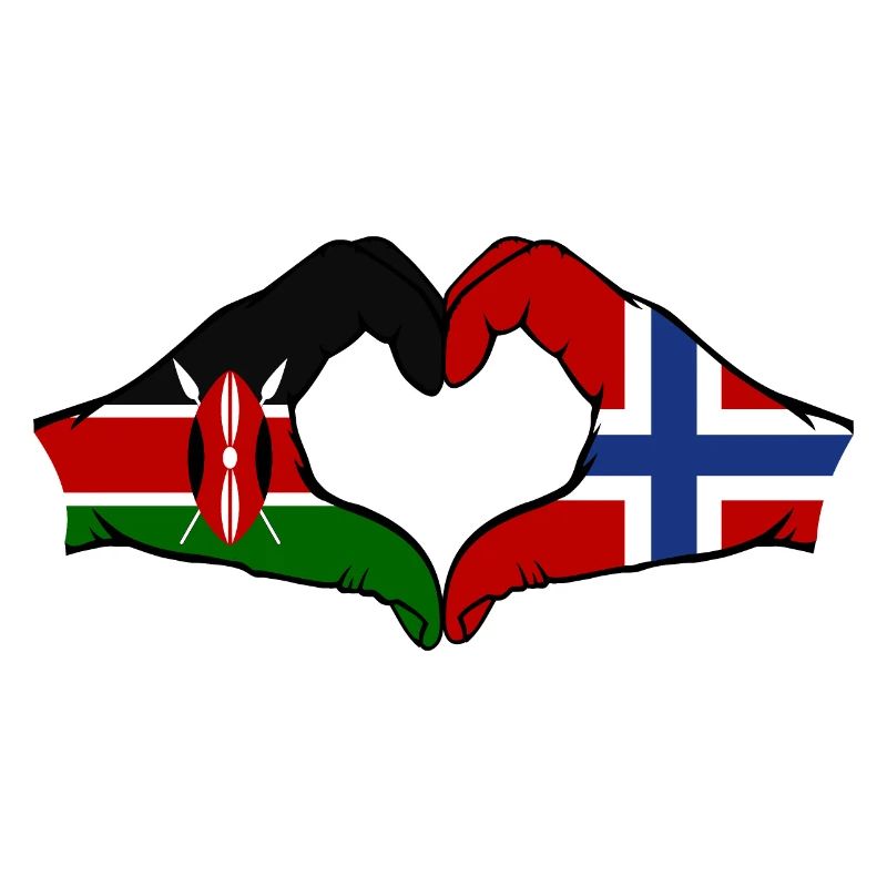 Kenya Norway Hands Heart Shape