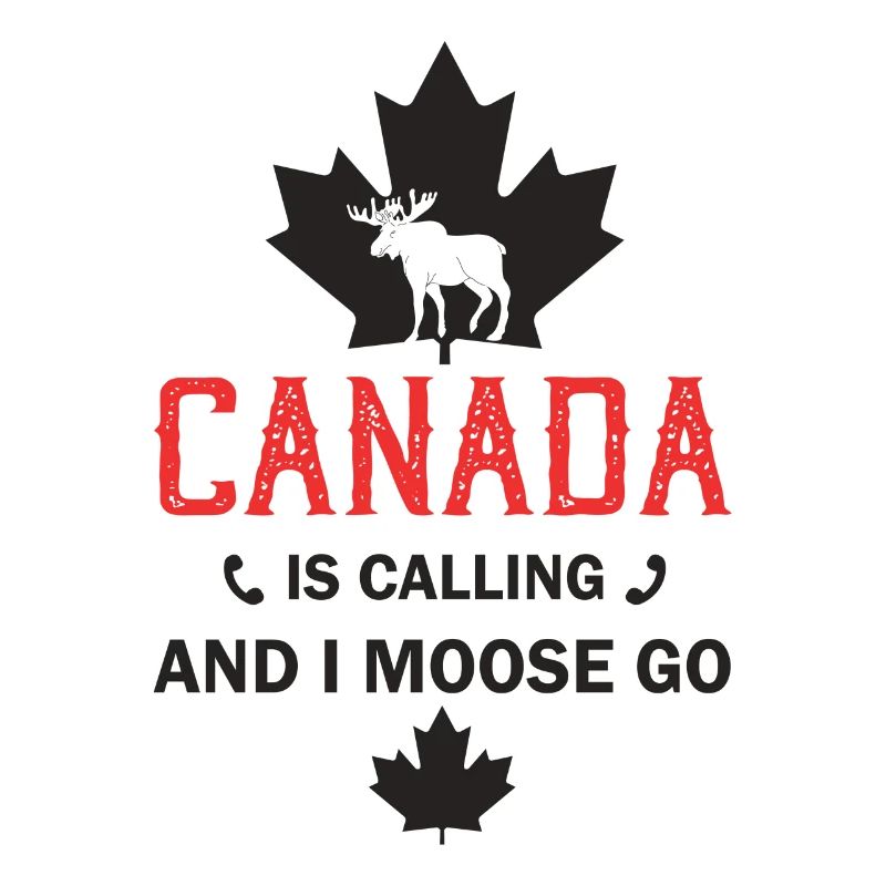Orignal du Canada Drapeau canadien Feuille d’érable