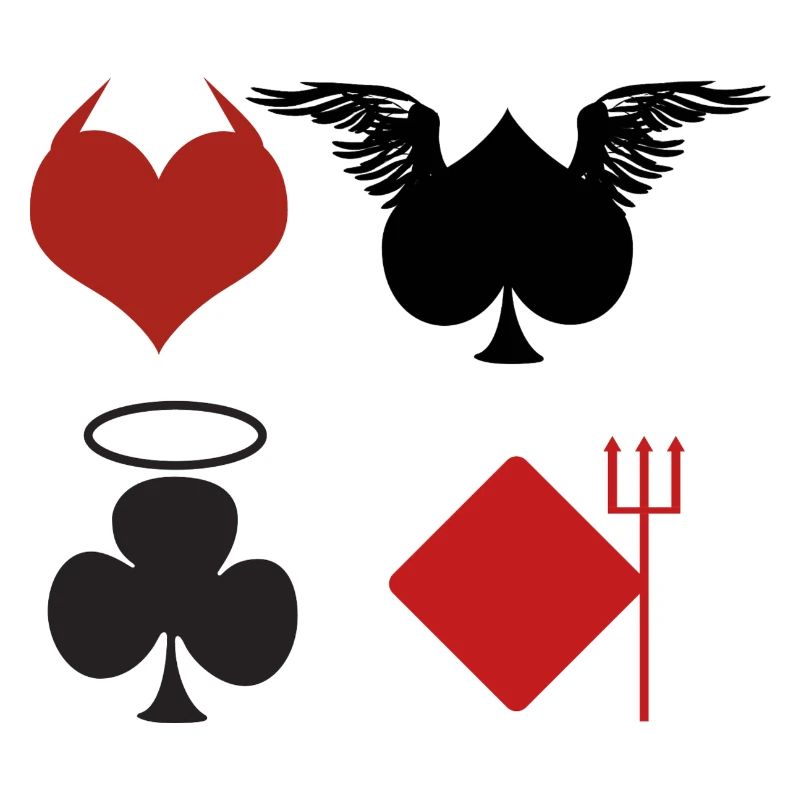 Playing Cards Angel Devil Poker Gift