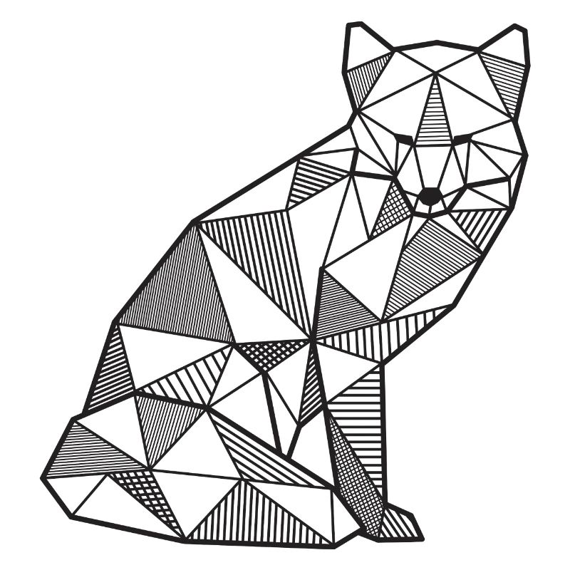 Fuchs Geometrisch fox Geschenk idee Wald wild Tier