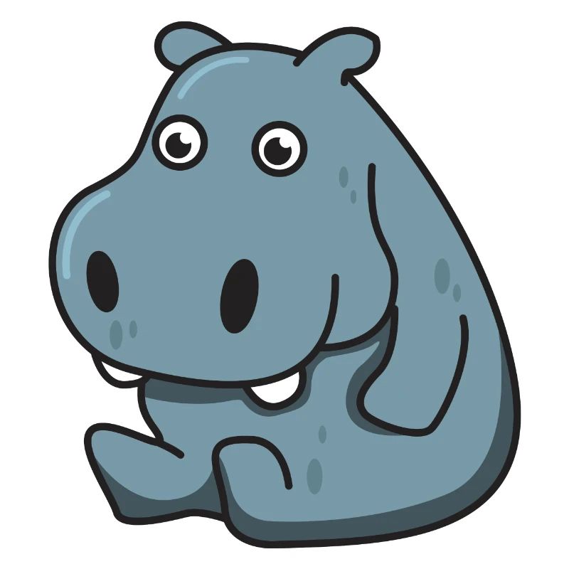Nilpferd Geschenk Hippo Tier comic niedlich Kind