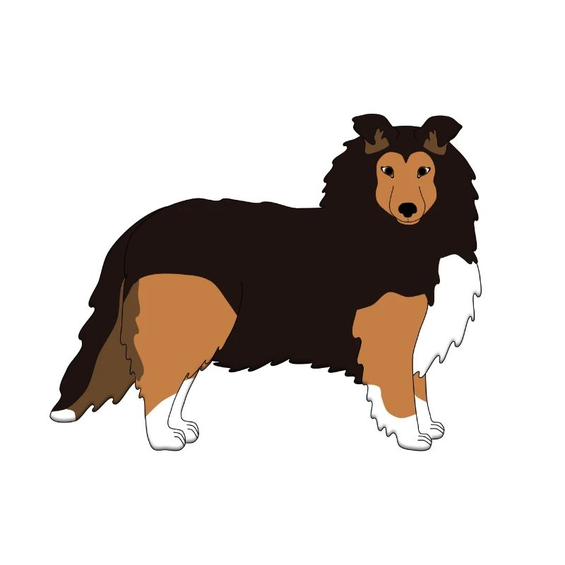 Pixel graphics Sheltie forward
