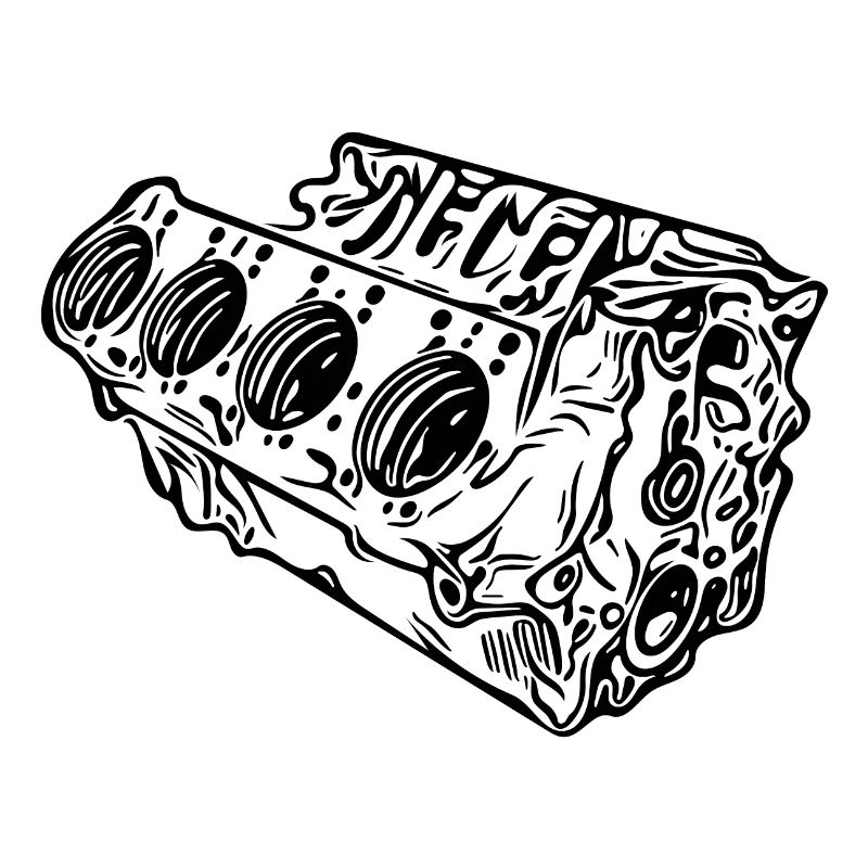 Engine Block Cylinder Car Displacement Fan