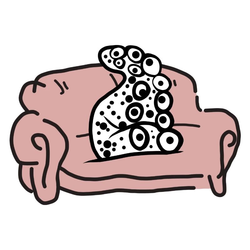 Couch Potato Funny Octopus