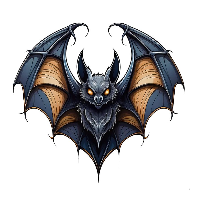 Wild angry pugnacious combative motivational bat