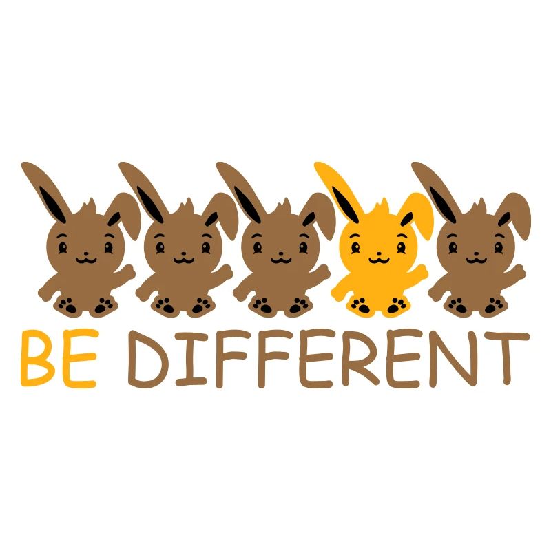 5 Hasen Freunde Unterschied Be Different Anders