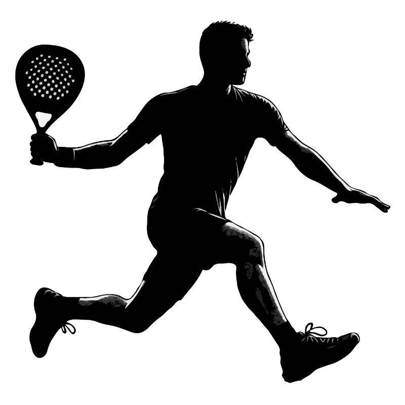 Padel player side black