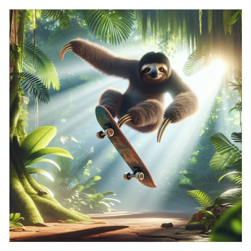 Sloth Wanderer Skateboarder