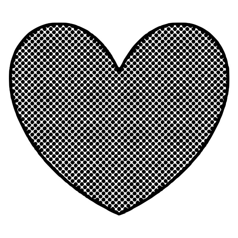 Heart Black Dotted Pattern Hearts