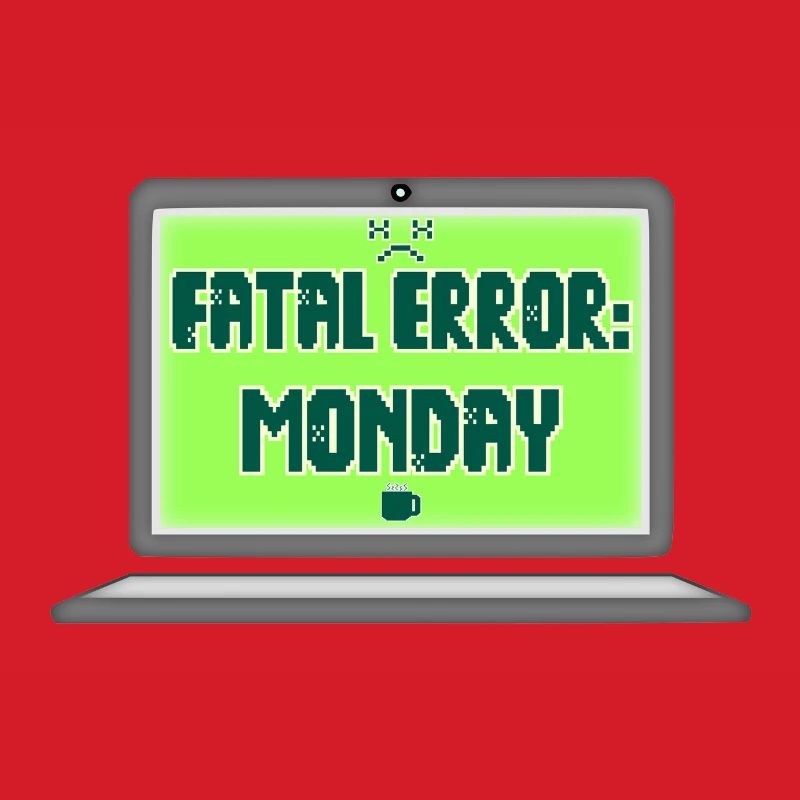 Fatal Error I Hate Mondays Geek Tech Sarcastic