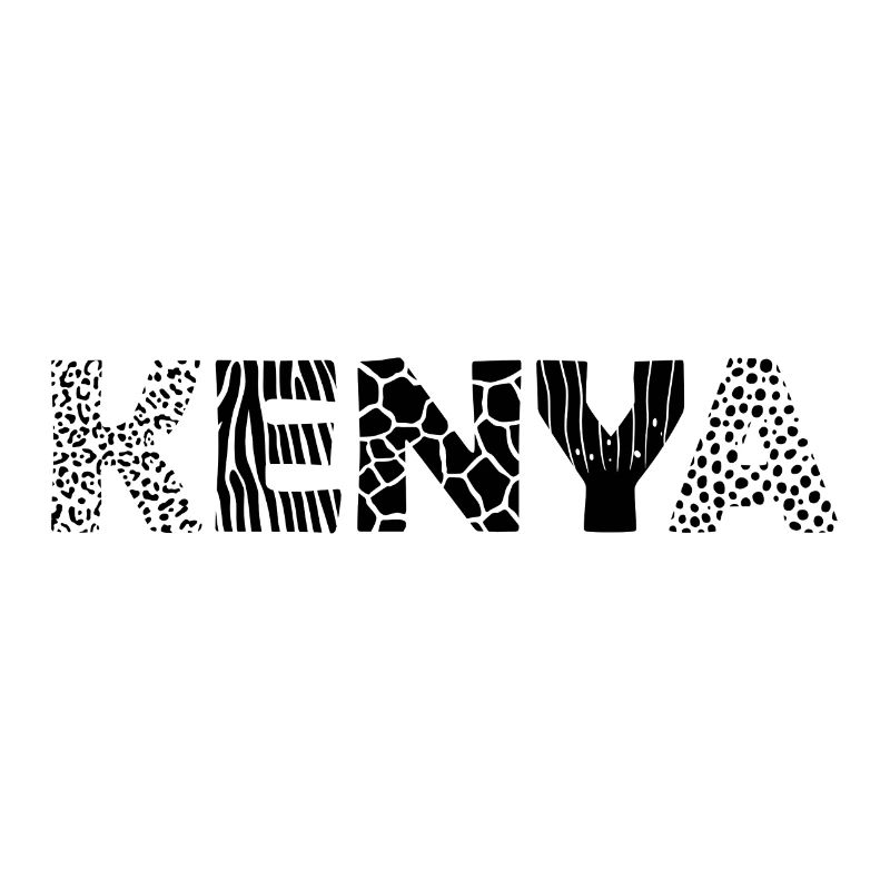 KENYA - animal pattern letters