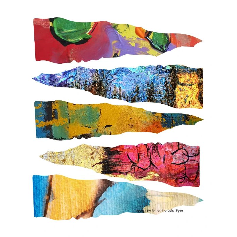 Abstract Colorful Paint Layer Design