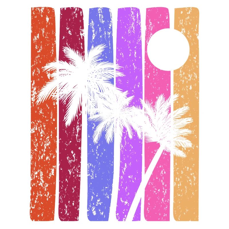 Rayures tropicales coucher de soleil