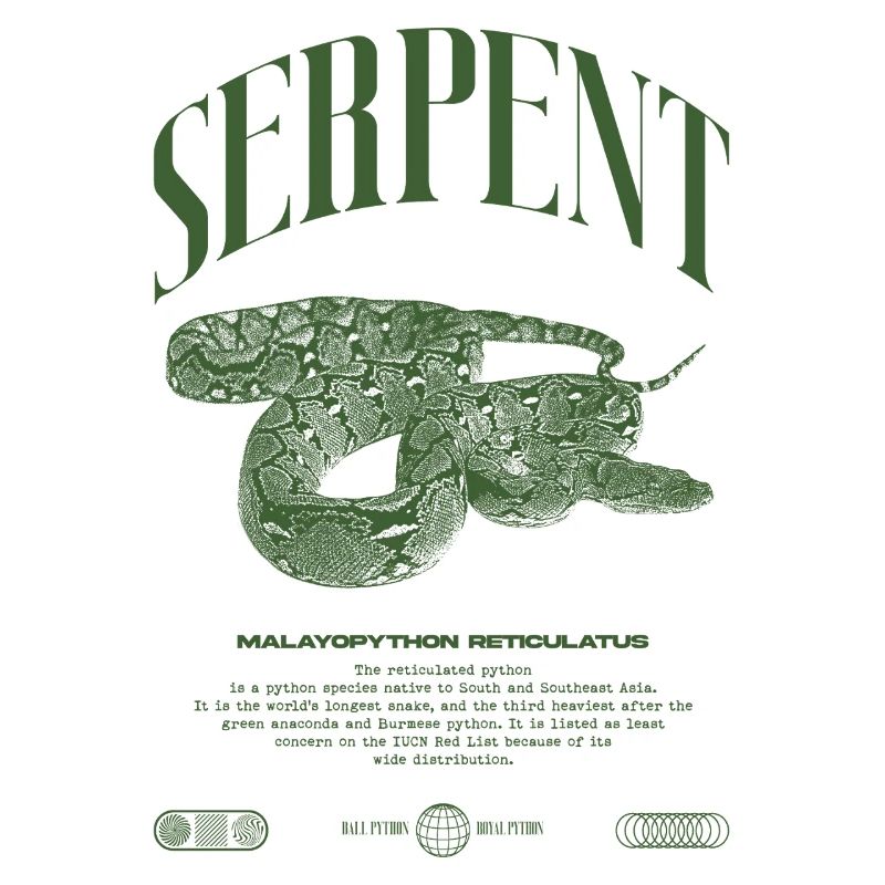 Gardien de reptiles python réticulé Streetwear