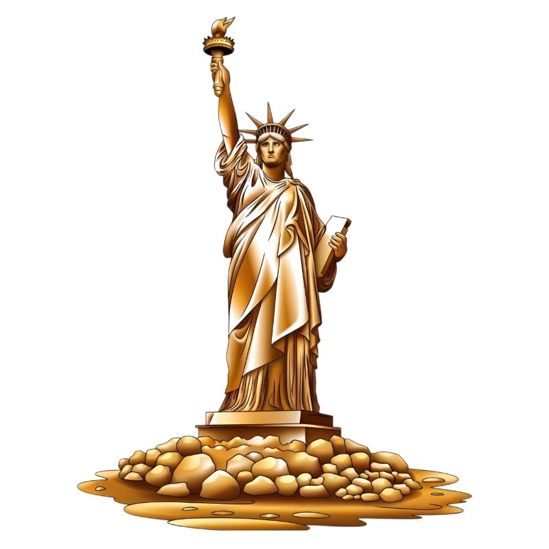 Statue de la torche dorée de la Liberté