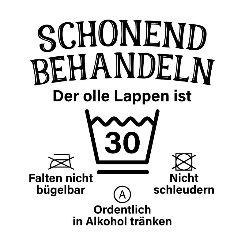Schonend Behandeln Lappen Geschenk 30. Geburtstag
