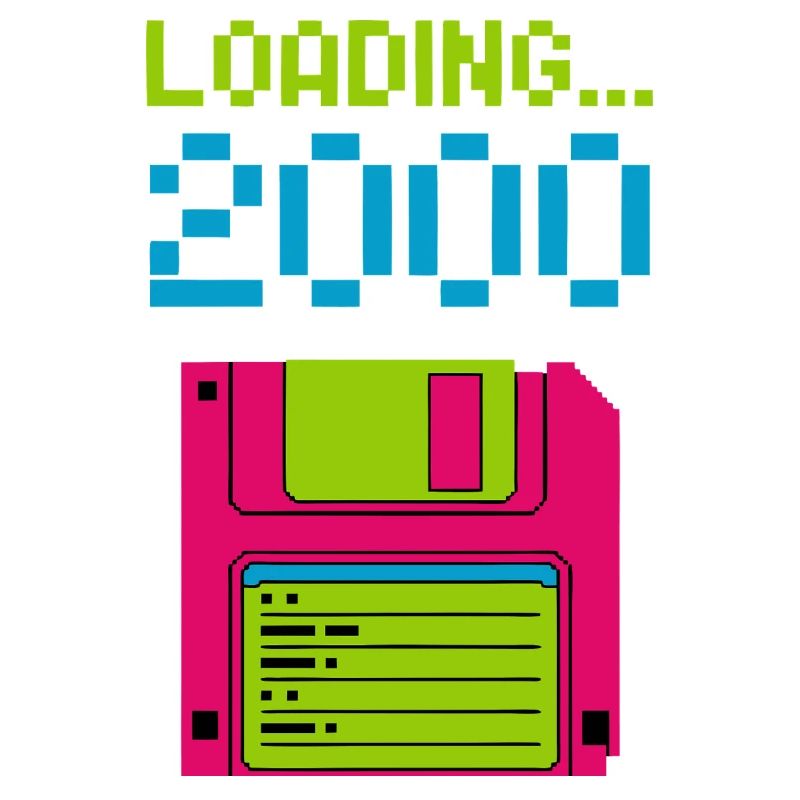 Loading 2000 Disketten-Design Retro Pixel Design