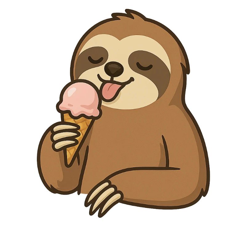 faultier mit Eis