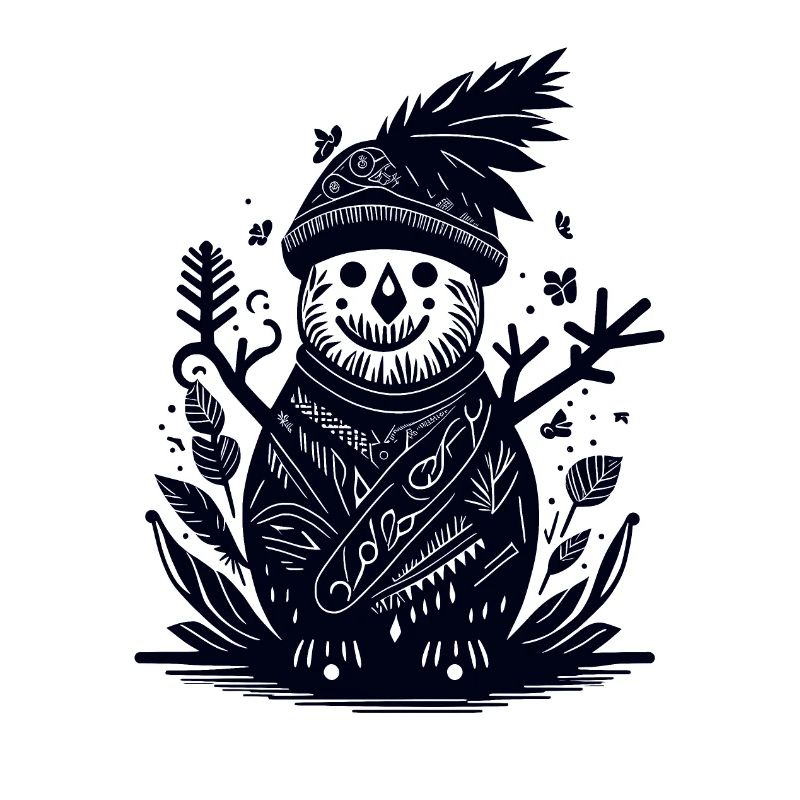 Abstract snowman