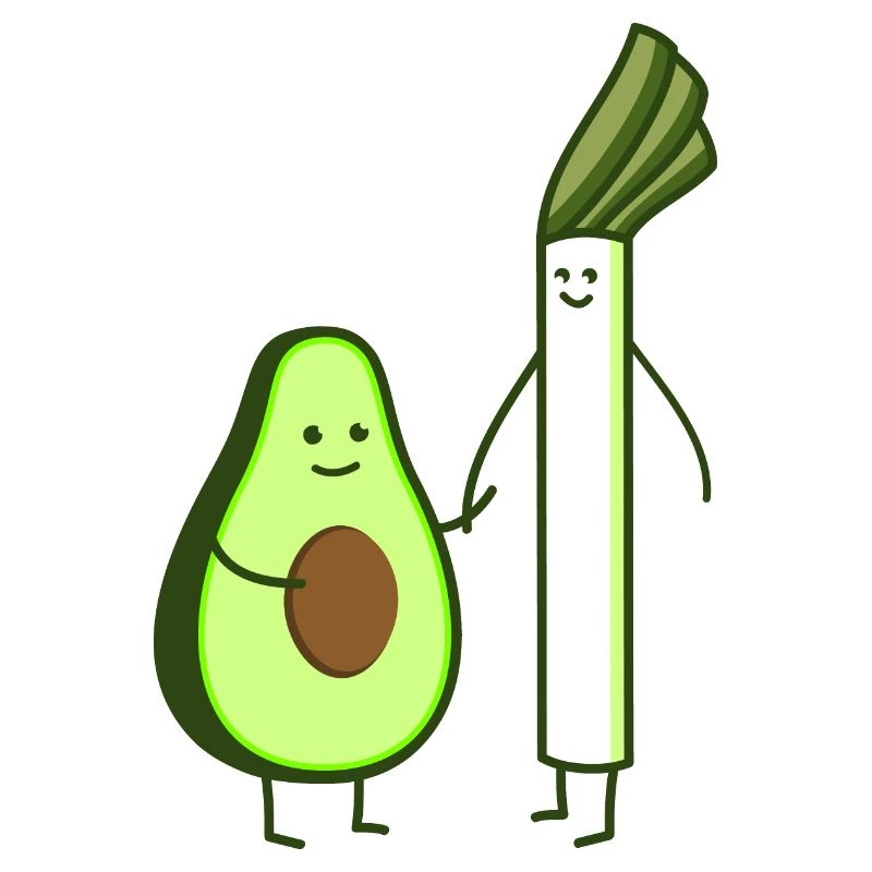 Leeks and avocado