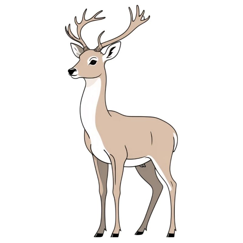 Stag with elegant antlers