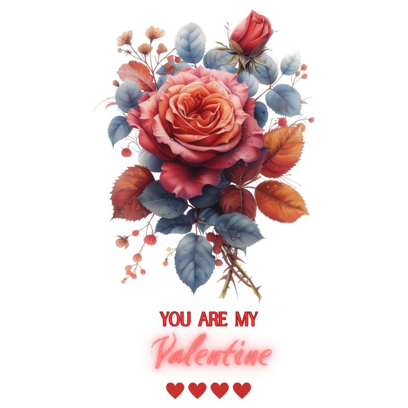 Roses : Impression d’Art de la Saint-Valentin de l’amour éternel