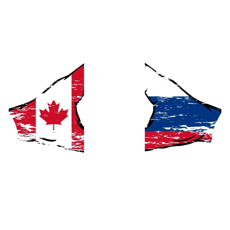 Canada Russie Forme de coeur avec des mains utilisées