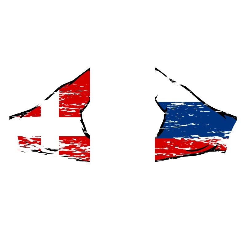 Danemark Russie forme de coeur avec les mains utilisées