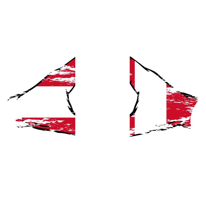 Austria Peru Flag Hands Heart Shape Used