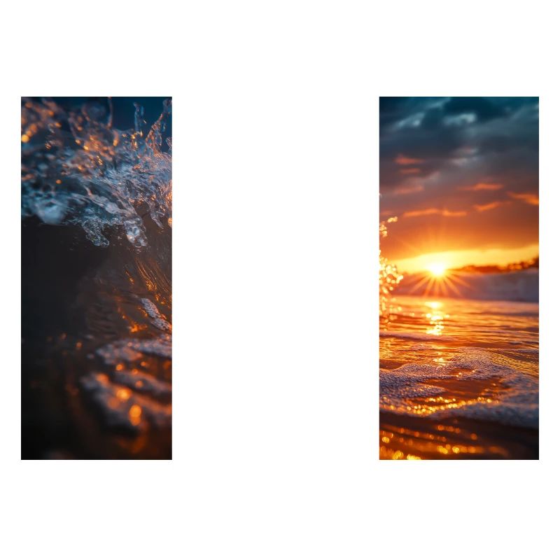 Sunset Wave & Seashell Symphony